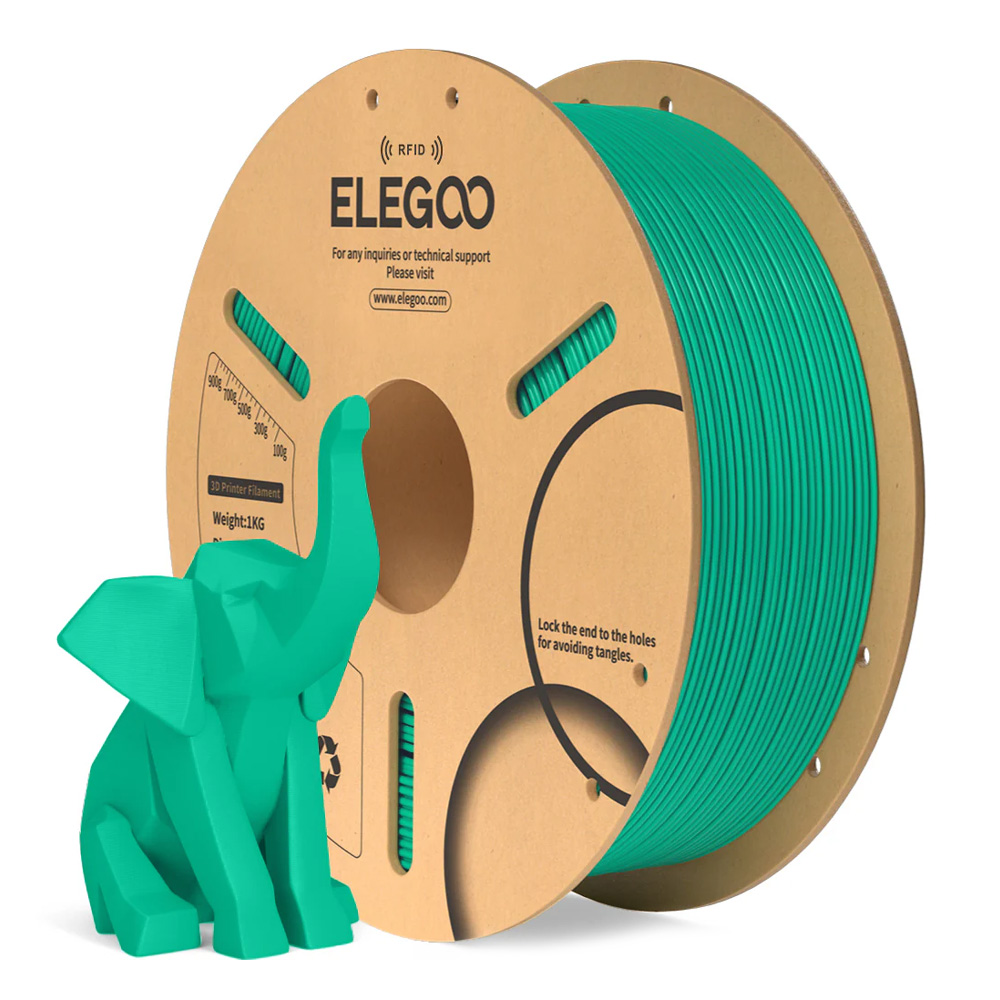 ELEGOO PLA 1.75mm sea green 1kg-Paper Plate