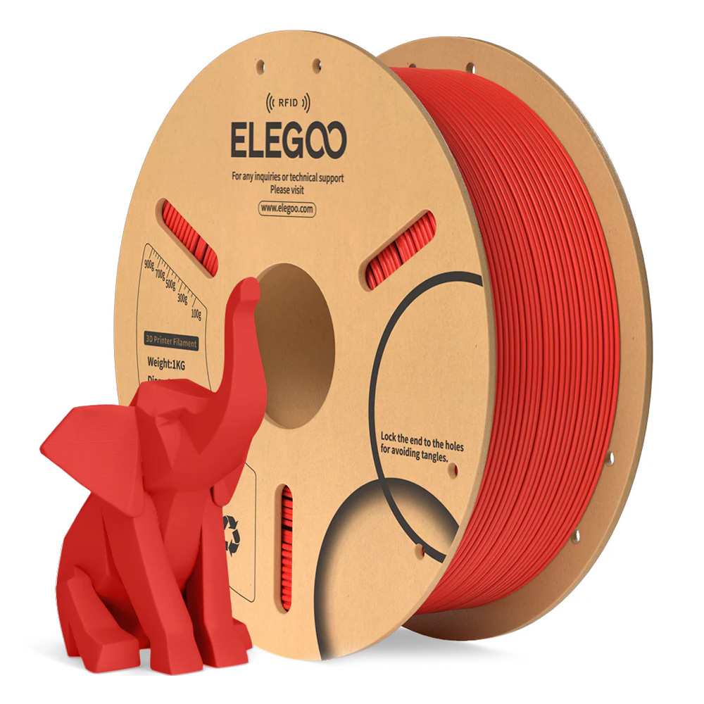 ELEGOO PLA Red 1,75 mm / 1000 g Paper Spool(RFID)