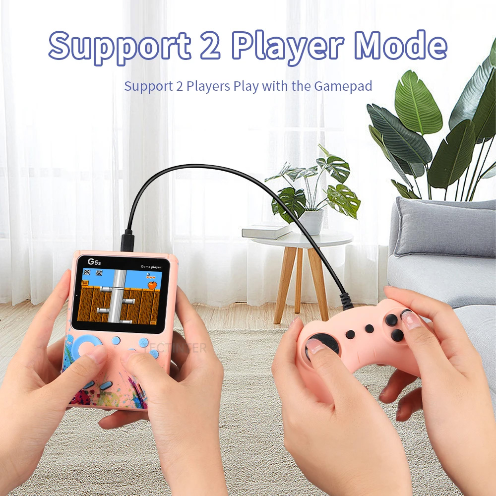 Gaming Console - G5 Handheld Console (Pink-Blue)