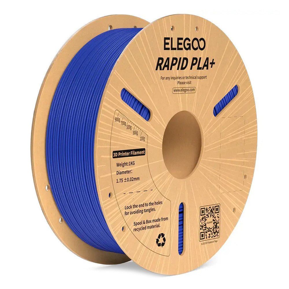 ELEGOO RAPID PLA+ 1.75mm Blue 1kg-Paper Plate