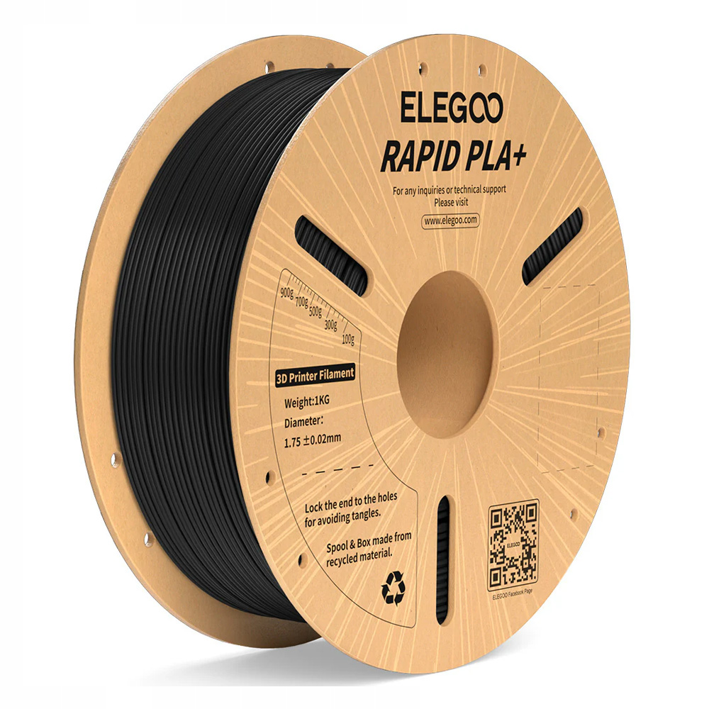 ELEGOO Rapid PLA+ filament 1.75mm 1kg - Black