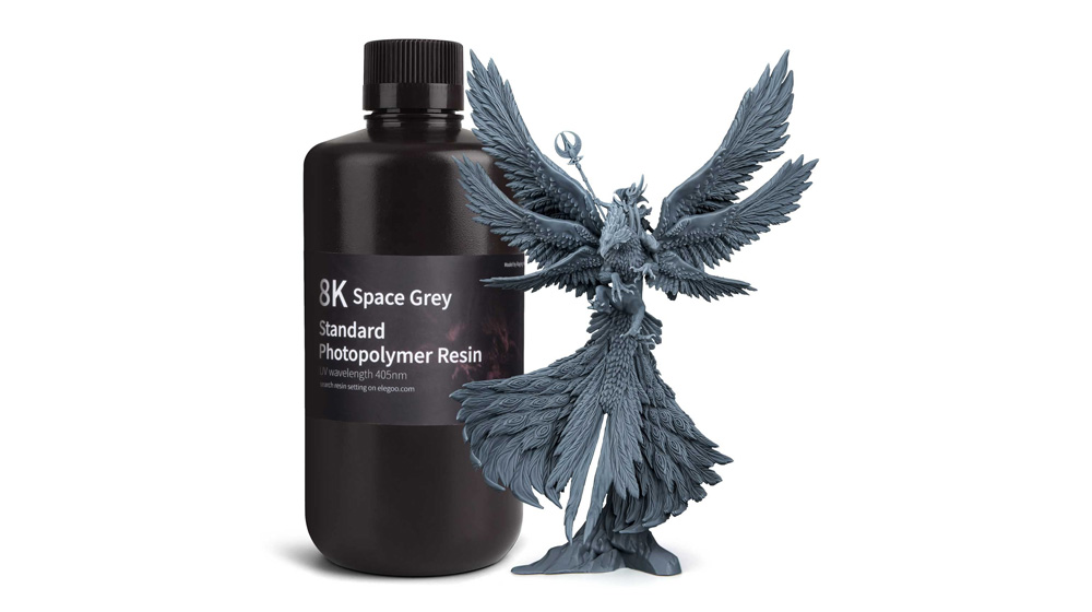 ELEGOO Standard 8K Resin 1kg Space Grey