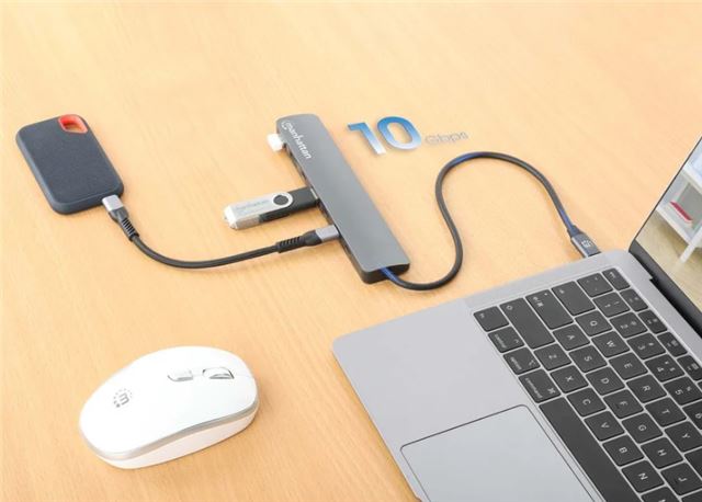 Manhattan MH 7-Port 10G/5G USB-C / USB-A Hub 4+3 w/PD