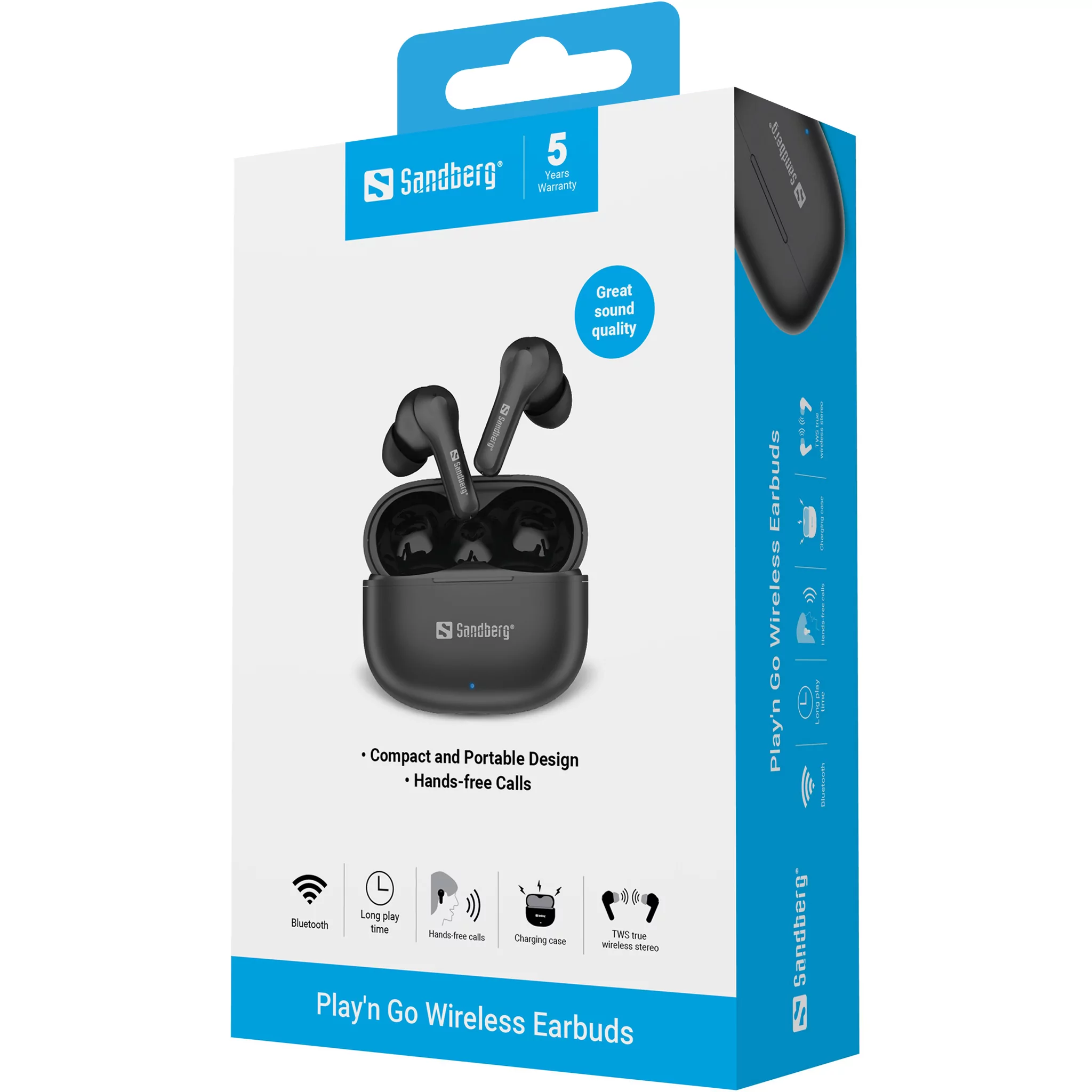 Sandberg Slušalice TWS Sandberg Play N Go 126-51 Bluetooth/crne