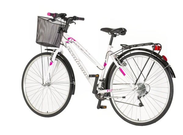 Bicikla city Explorer lady 28/V-BRAKE/18 brzina/sa korpom/belo roza