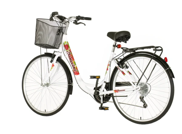 Bicikla city Vennsini diamante 26/V-BRAKE/6 brzina/sa korpom/belo crvena