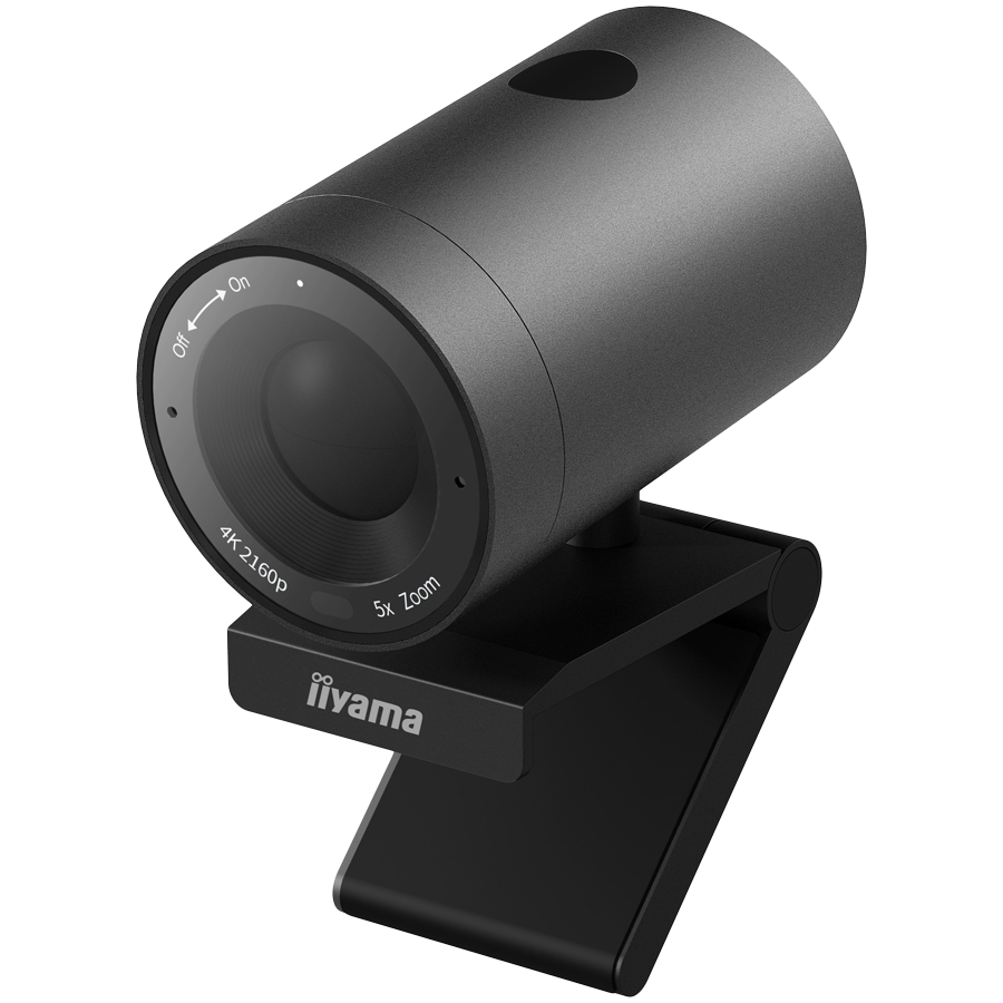 IIYAMA Camera 4K UHD 120degree (FOV), 8MP STARVIS sensor, 5x Zoom, 2D/3D Noise cancelling, Auto Framing, Microphone 2x with 4m voice pickup, easy mount, privacy shutter, connection USB-C~USB-A, Remote control (OSD)