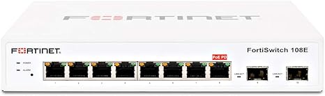 FortiSwitch-108F L2 Switch - 8 x GE RJ45 ports, 2 x GE SFP, Fanless, 12V/3A power adapter of input voltage 100 - 240VAC