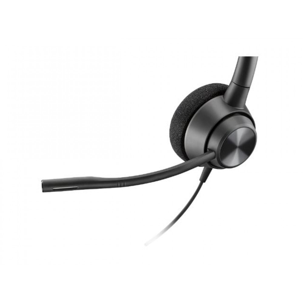 HP Poly EncorePro 320 with Quick Disconnect Binaural Headset TAA, with DA 85 USB adapter  Black, 2yw