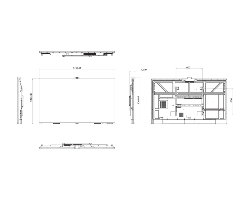 HISENSE 75 inča 75WM6FE 4K UHD LED 400 nita Interactive Display sa kamerom