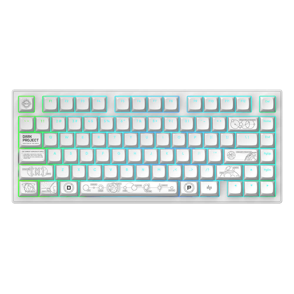 Dark Project ALU Terra Nova R2 White - Wireless Gaming Keyboard (ANSI)