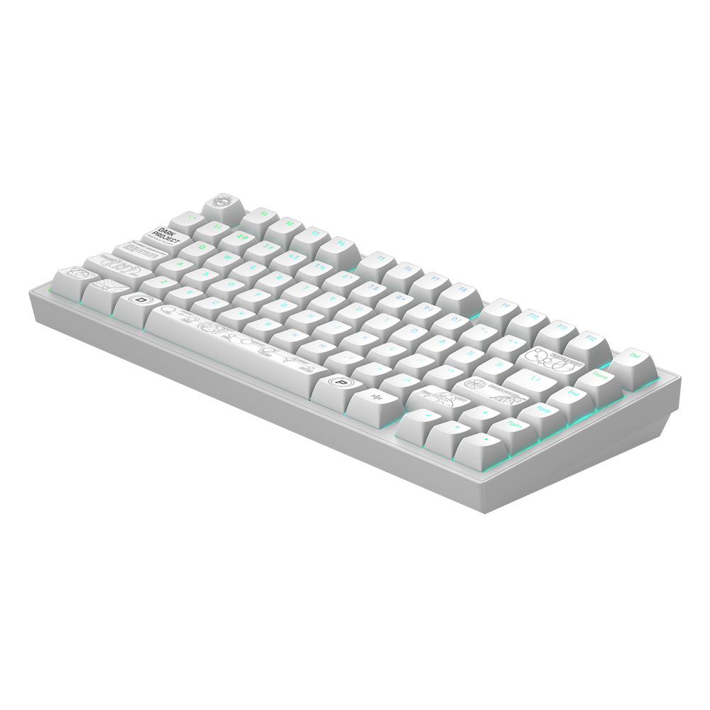 Dark Project ALU Terra Nova R2 White - Wireless Gaming Keyboard (ANSI)