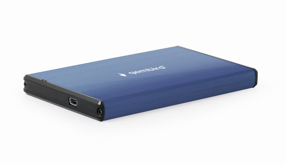 GEMBIRD HDD External Enclosure, 2.5", SATAIII, USB3.0, Brushed aluminium, Deep blue
