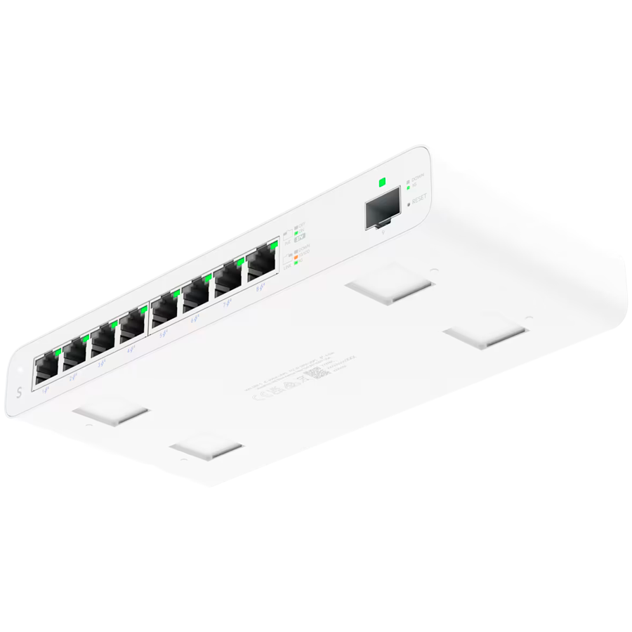 Ubiquiti Ubiquity Switch (8) GbE RJ45 ports with 27V passive PoE output,1 SFP port