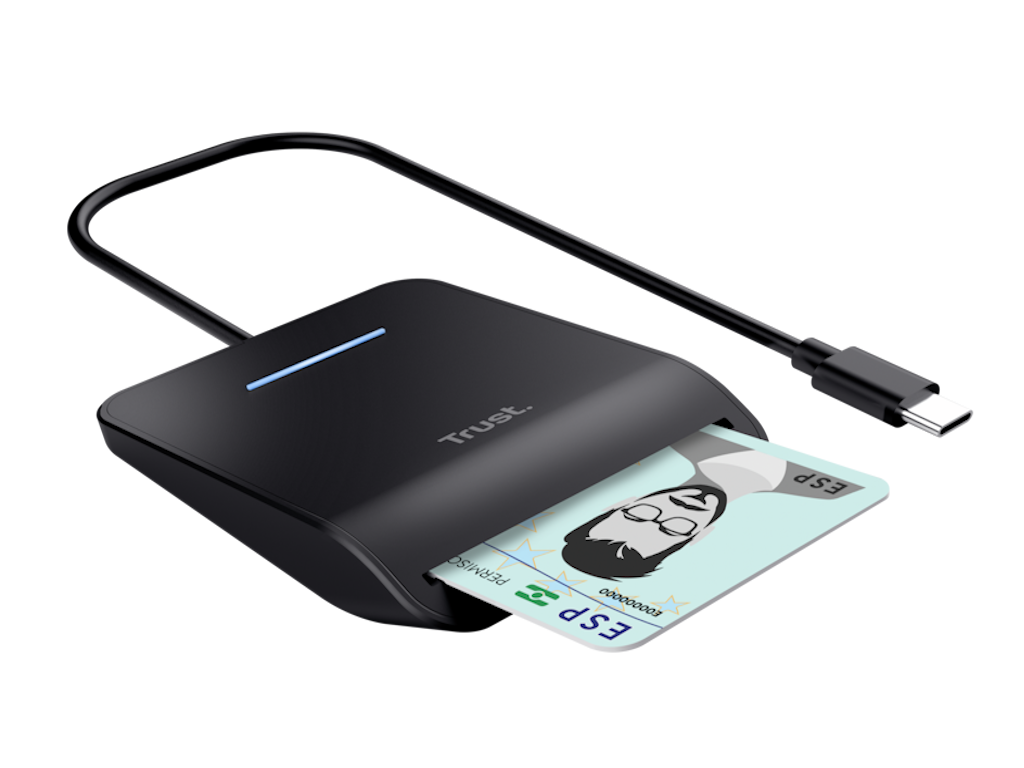 Trust Citac kartica TRUST PRIMO USB-C DNI smart card reader/crna