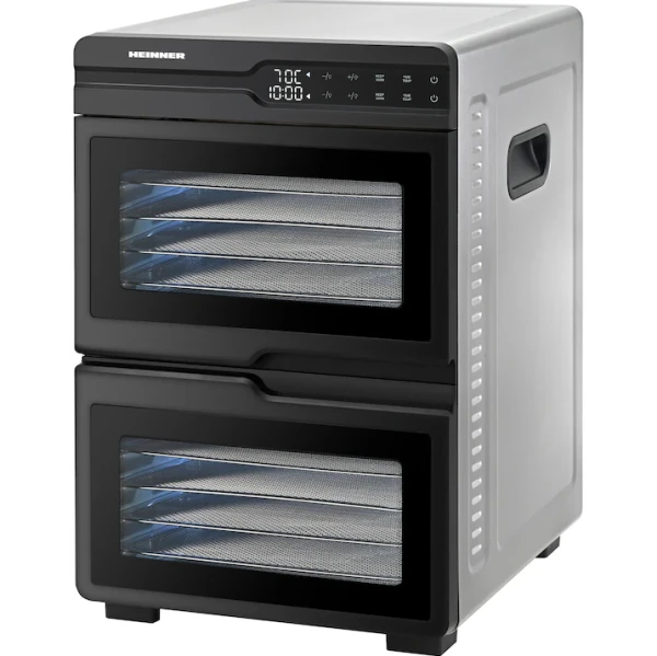 Heinner Dehidrator HEINNER DUALDRY PRO HFD-KDDB1200BKSS 1000-1200W/12 mesta/80c/timer