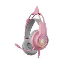 Rampage Slušalice žične gaming Rampage RM-K91 X-CATTY 7.1 RGB roze 36032