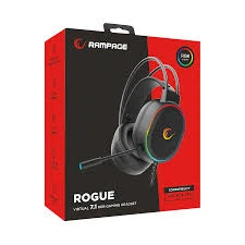 Rampage Slušalice žične gaming Rampage ROGUE RGB crne 36162