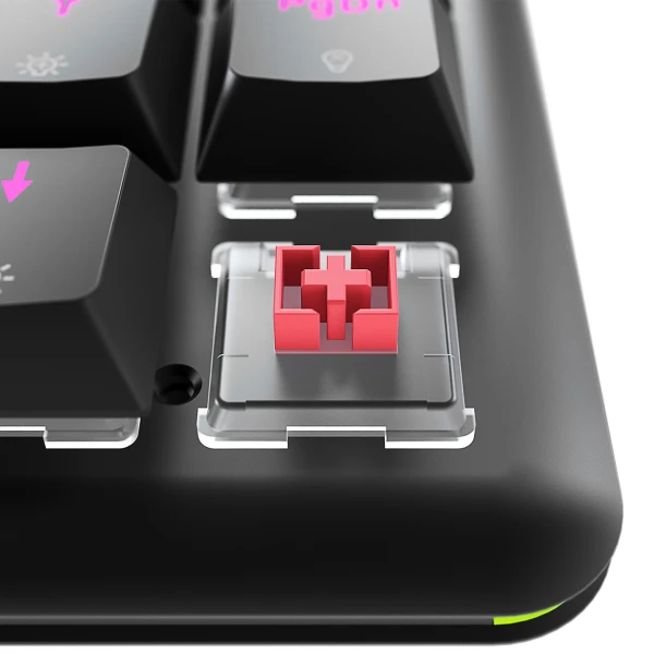 Rampage Tastatura žična gaming REBEL Low Profile mehanička crveni switch 38868