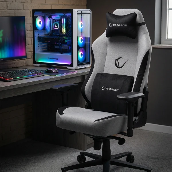 Rampage Stolica gaming Rampage KL-R72 WOOF High Level sivo/crna 37871