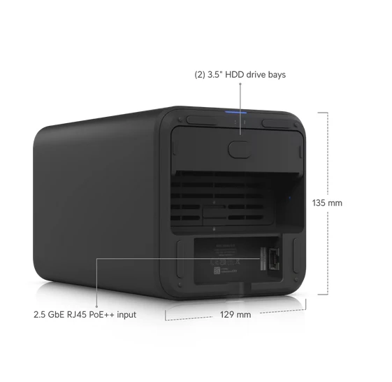 Ubiquiti HDD NAS Storage UniFi UNAS 2-Bay Black