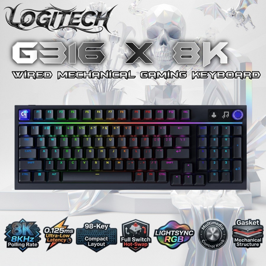 Logitech G316 X 98 Gaming Keyboard Black US, USB