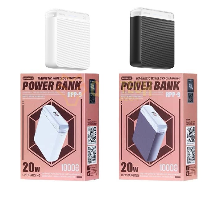 REMAX RPP-9W White 20W Magnetic Wireless Charging Power Bank 10000mAh