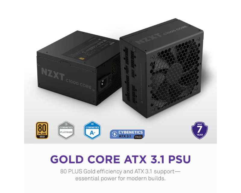 NZXT C1000 Gold 1000W Napajanje - 80 Plus Gold Efikasnost