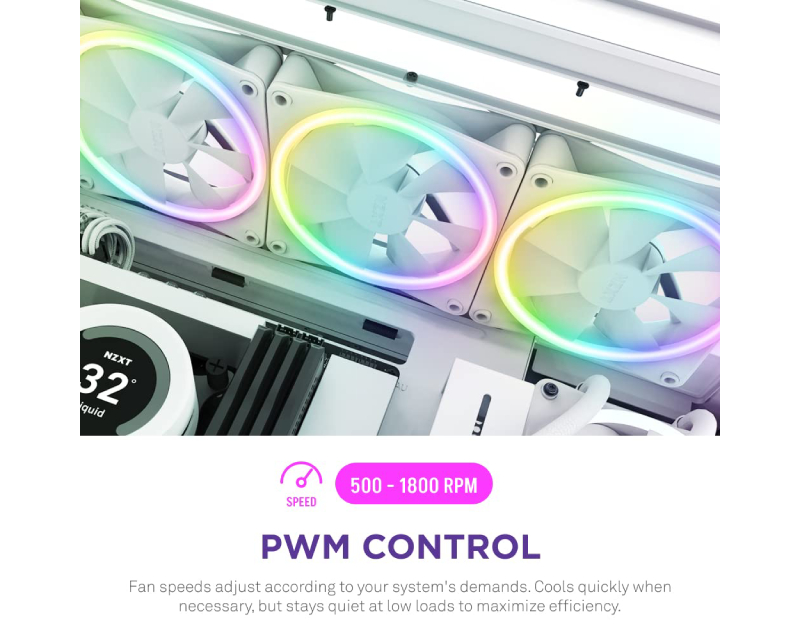 NZXT F140RGB Core 140mm ventilator beli (RF-D14SF-W1)