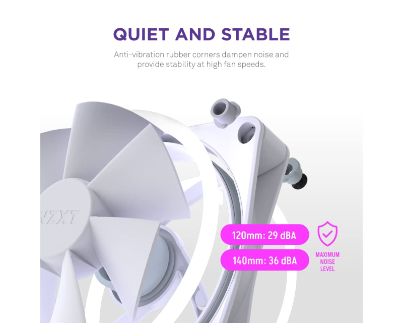 NZXT F140RGB Core 140mm ventilator beli (RF-D14SF-W1)