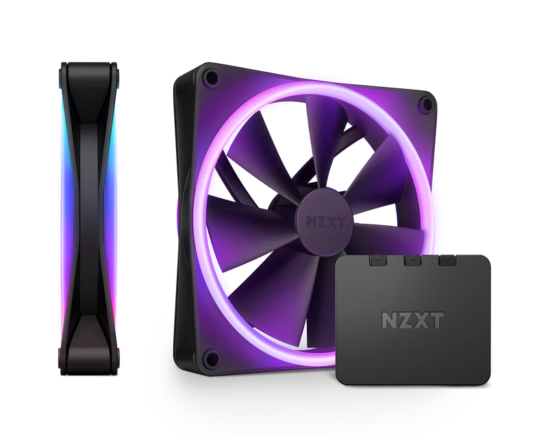 NZXT F140 RGB Duo Twin Pack 140mm ventilator crni (RF-D14DF-B1)