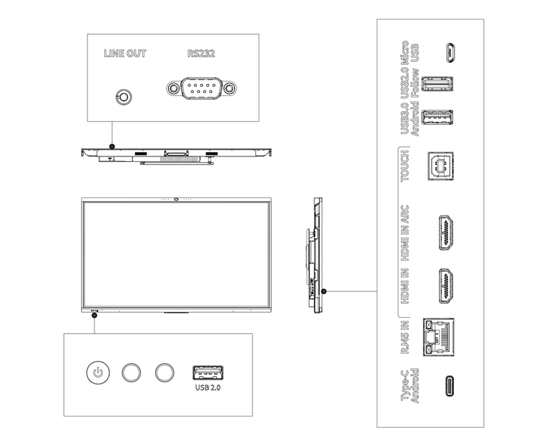 DAHUA 75 inča  LCH75-MC410-B-S2 Smart Interactive Whiteboard