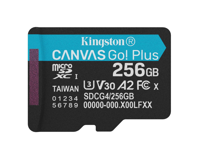 KINGSTON Memorijska kartica U3 V30 microSDXC 256GB Canvas Go Plus 200MB/s A2 SDCG4/256GBSP