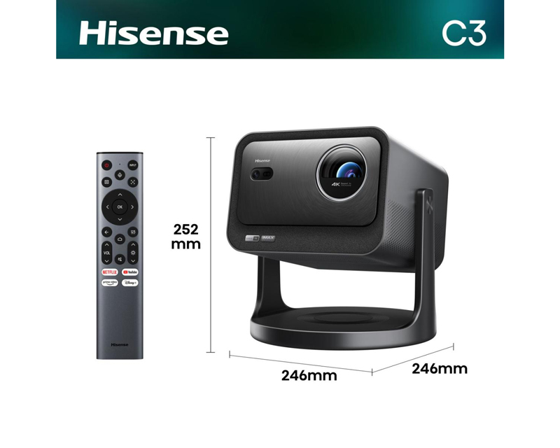 Hisense PROJEKTOR C3 - 4K PRO-UHD, Smart Projector, Laser