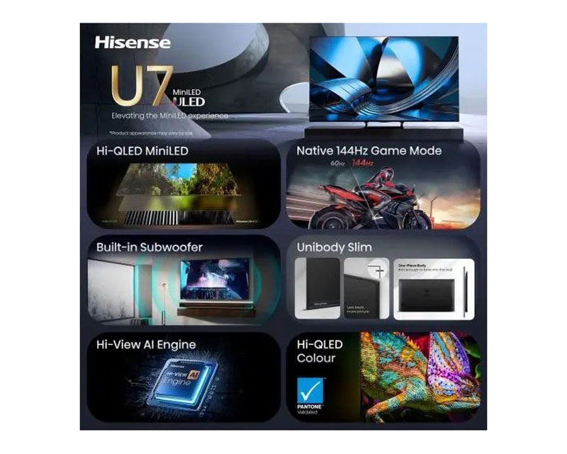 Hisense 75U7Q ULED Mini-LED 4K UHD Smart TV