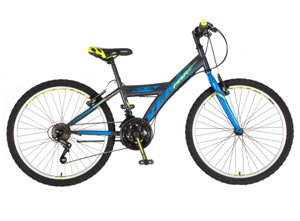 Dečija bicikla Venssini Junior Parma 24/V-brake kontra/18 brzina/plavo siva
