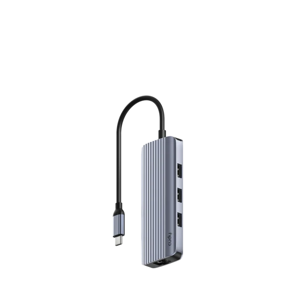 CUDY Adapter-konverter Cudy UH606 USB Tip C 3xUSB-A 3.0/RJ-45/HDMI/USB-C
