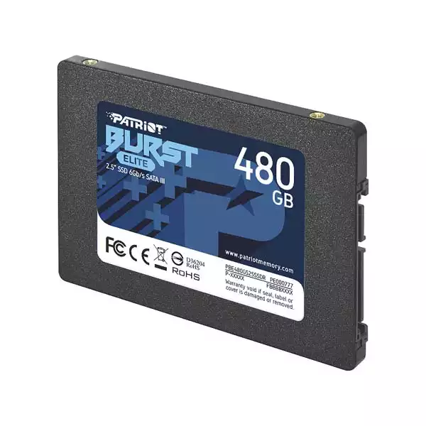 PATRIOT SSD 2.5 SATA3 6Gb/s 480GB Burst Elite 450MBs/320MBs PBE480GS25SSDR