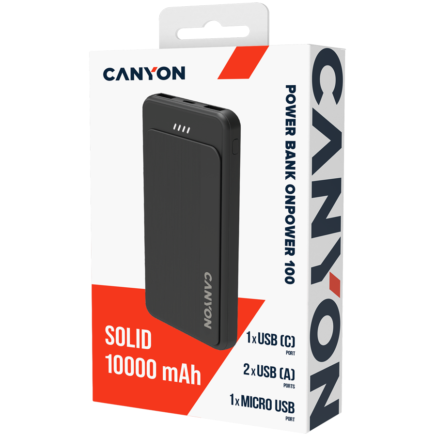 CANYON power bank OnPower 100  10000mAh Black