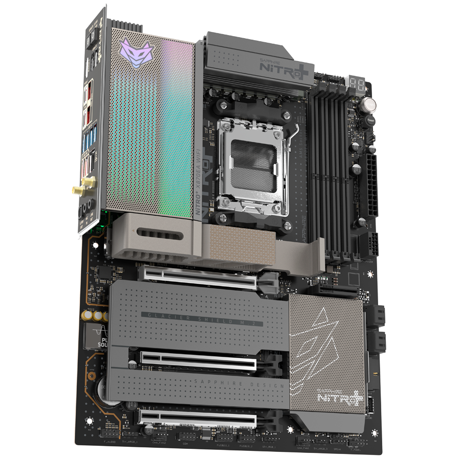 SAPPHIRE AMD X870E AM5 NITRO+ Matična Ploča - DDR5, PCIe 5.0, Wi-Fi 7