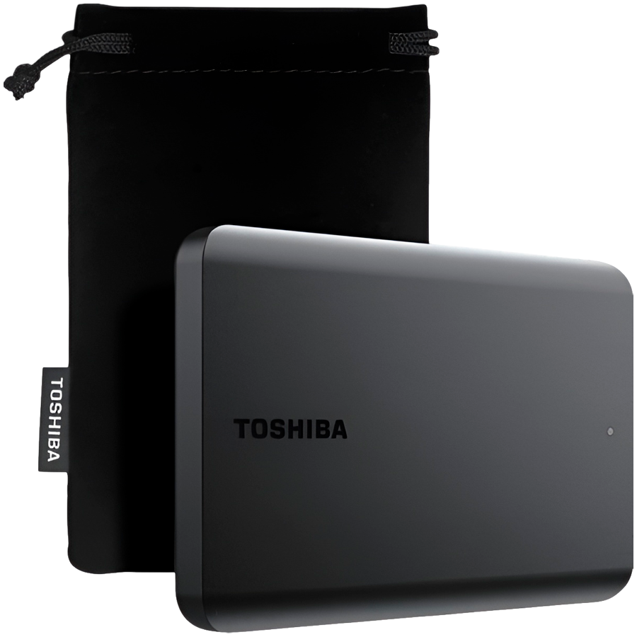 Toshiba External Hard Drive Canvio Basics Excl (2.5" 4TB, USB3.2 Gen 1, Black)