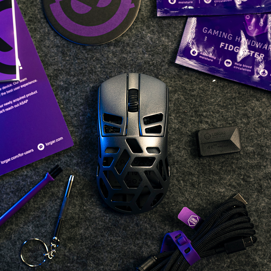 LORGAR MSE90W, Magnesium Alloy Wireless Gaming Mouse Elite, Dark Grey