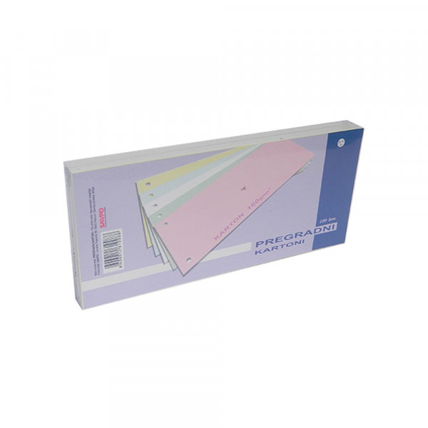 Savpo Pregradni karton skr 240x105mm 170g 1/100 plavi