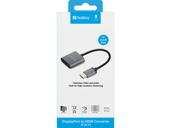 Sandberg Adapter Sandberg DisplayProt 1.4- HDMI M/F 2.0 4K 509-19