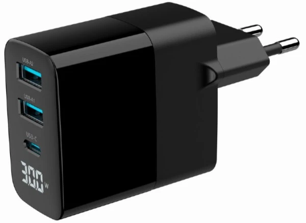 Razno TA-UC-PDQC30LCD-BK-02 Gembird GaN USB brzi punjac, 30W 3-port (2xUSB-A+ USB-C)