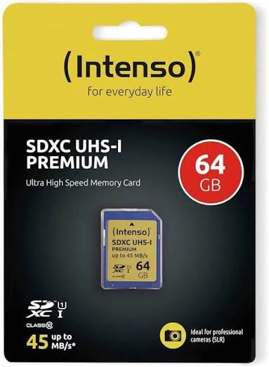 Intenso SD Card 64GB UHS-I Premium 3421490