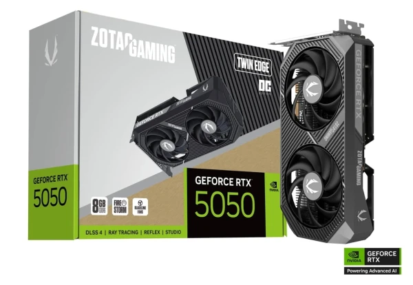 Zotac VGA RTX 5050 Twin Edge 8GB, ZT-B50500H-10M