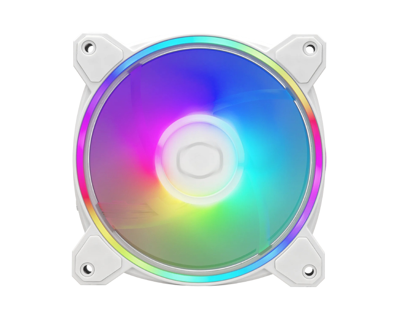 COOLER MASTER Master Fan MF120 HALO2 3in1 White edition 120mm ventilator beli (MFL-B2DW-213P2-R2)