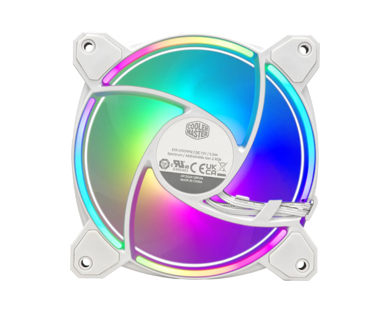 COOLER MASTER Master Fan MF120 HALO2 3in1 White edition 120mm ventilator beli (MFL-B2DW-213P2-R2)