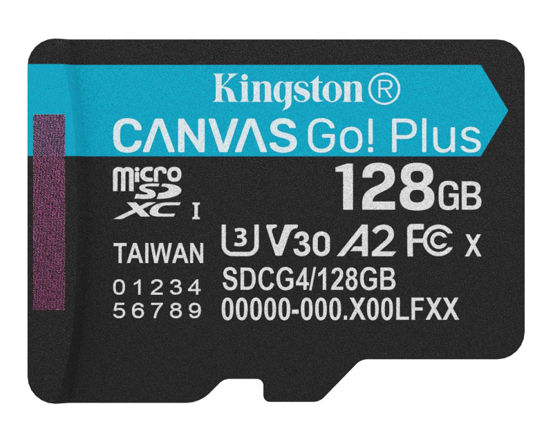 KINGSTON Memorijska kartica U3 V30 microSDXC 128GB Canvas Go Plus 200MB/s A2 SDCG4/128GBSP